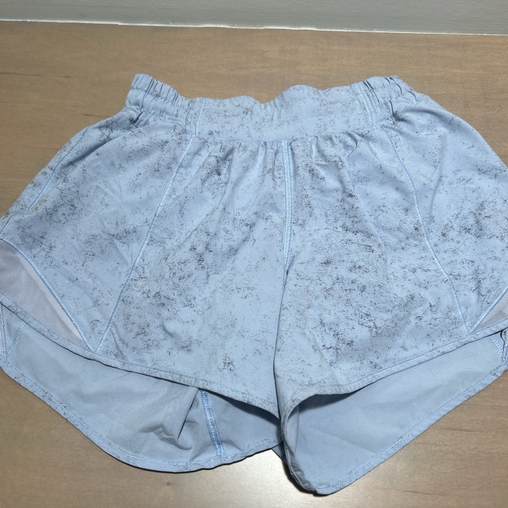 Gravel dust pastel blue lululemon shorts